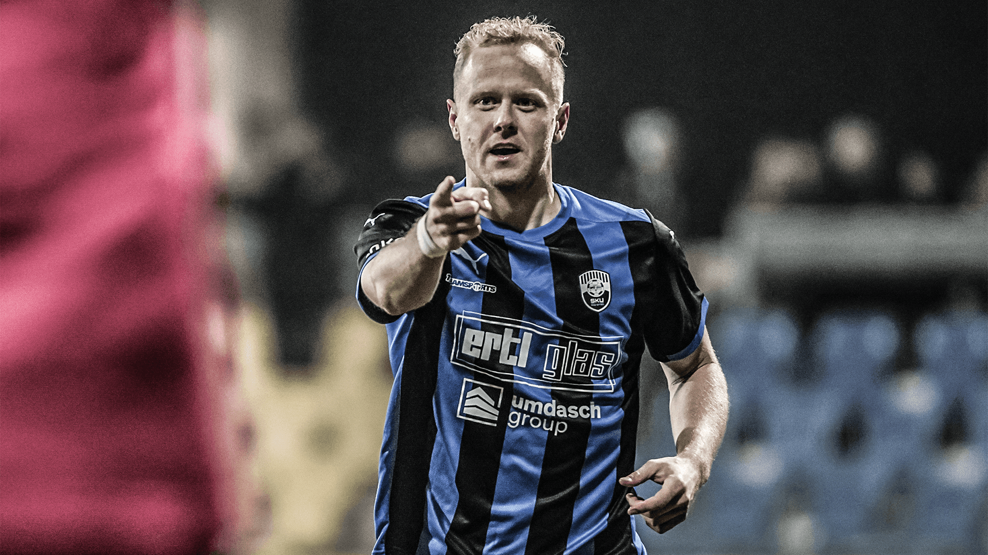 SKU Amstetten Spieler Peham jubelt